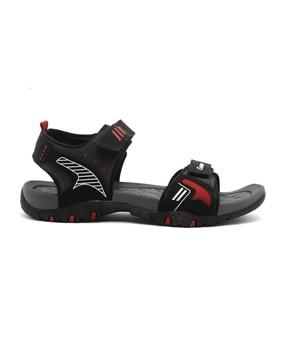 double strap sandals with velcro fastening