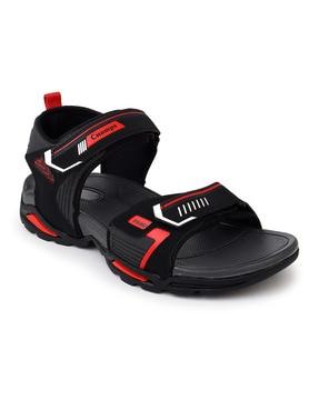 double strap sandals with velcro fastening