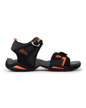 double strap sandals with velcro fastening