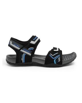 double strap sandals with velcro fastening