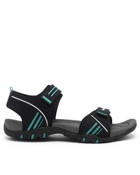 double strap sandals with velcro fastening