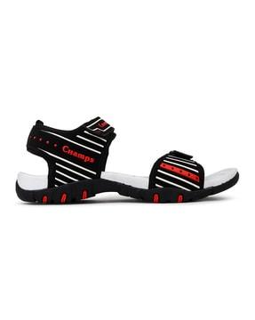 double strap sandals with velcro fastening