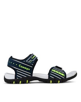 double strap sandals with velcro fastening