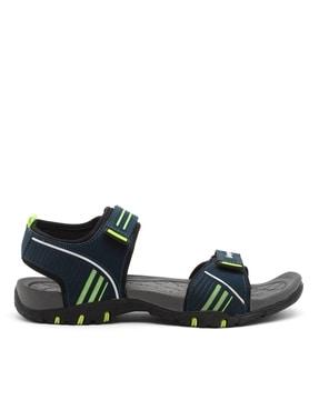 double strap sandals with velcro fastening