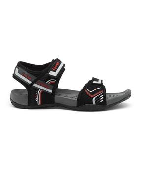 double strap sandals with velcro fastening