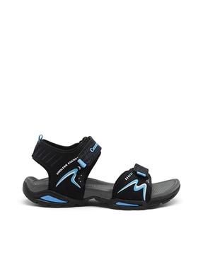 double strap sandals with velcro fastening