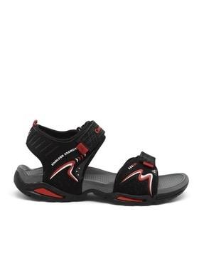 double strap sandals with velcro fastening