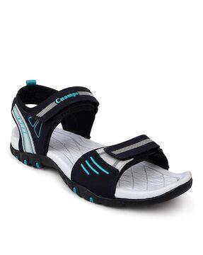 double strap sandals with velcro fastening