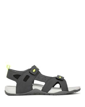double strap sandals with velcro fastening