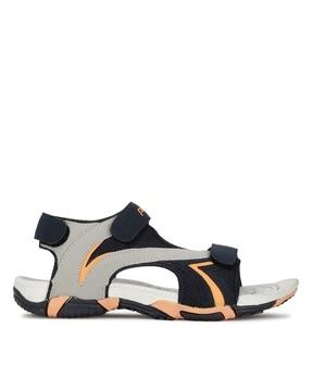 double strap sandals with velcro fastening
