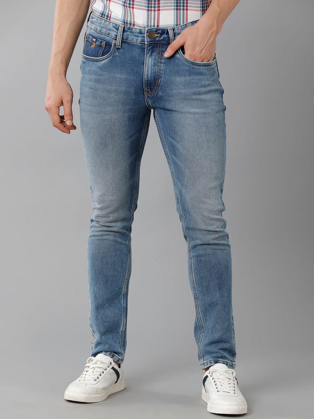 double two men lean slim fit light fade stretchable cotton jeans