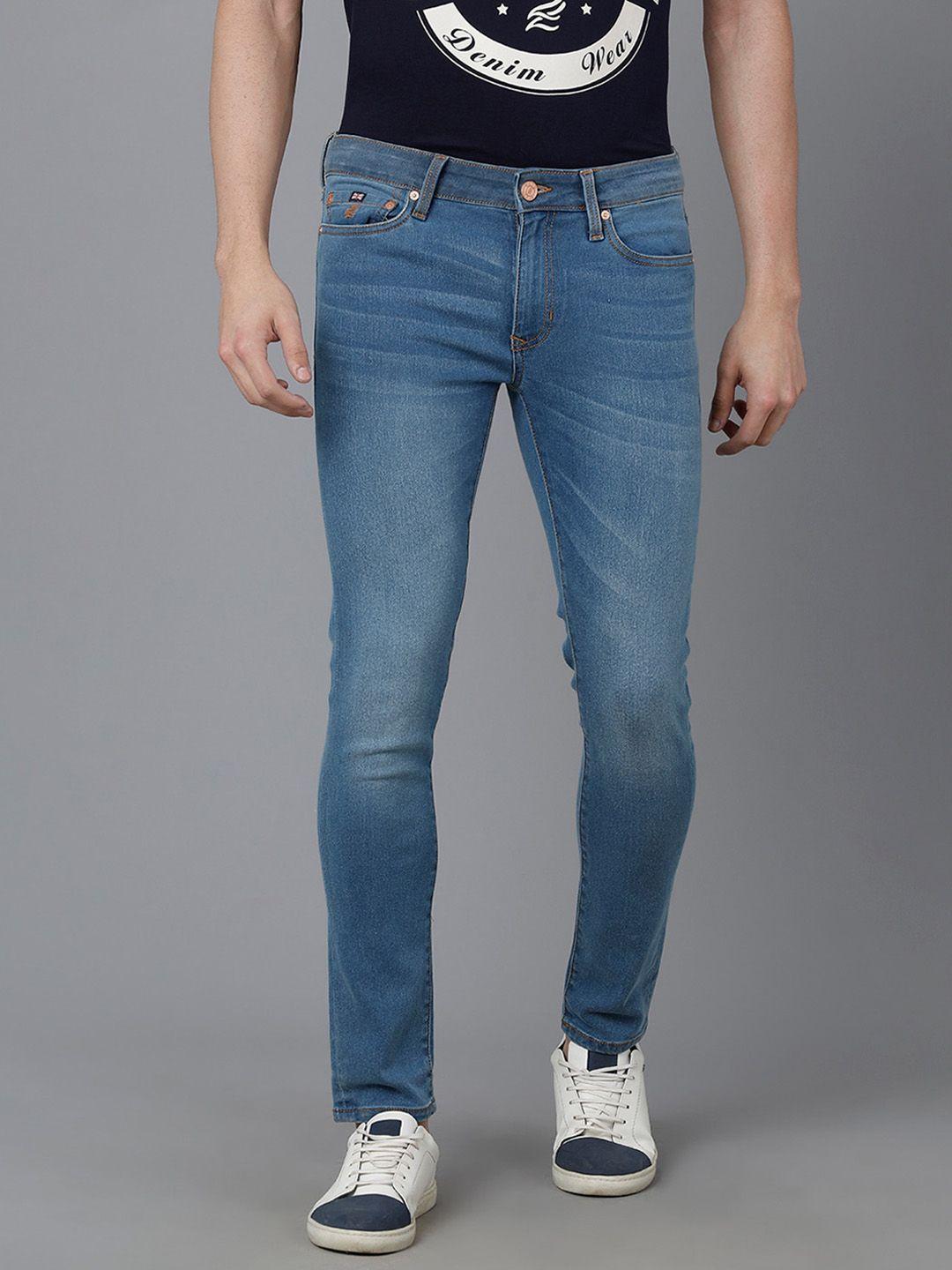 double two men lean slim fit low-rise light fade stretchable jeans