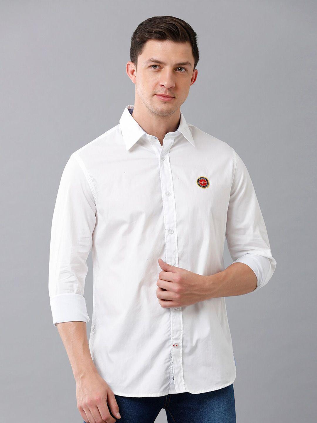 double two men slim fit printed casual shirt