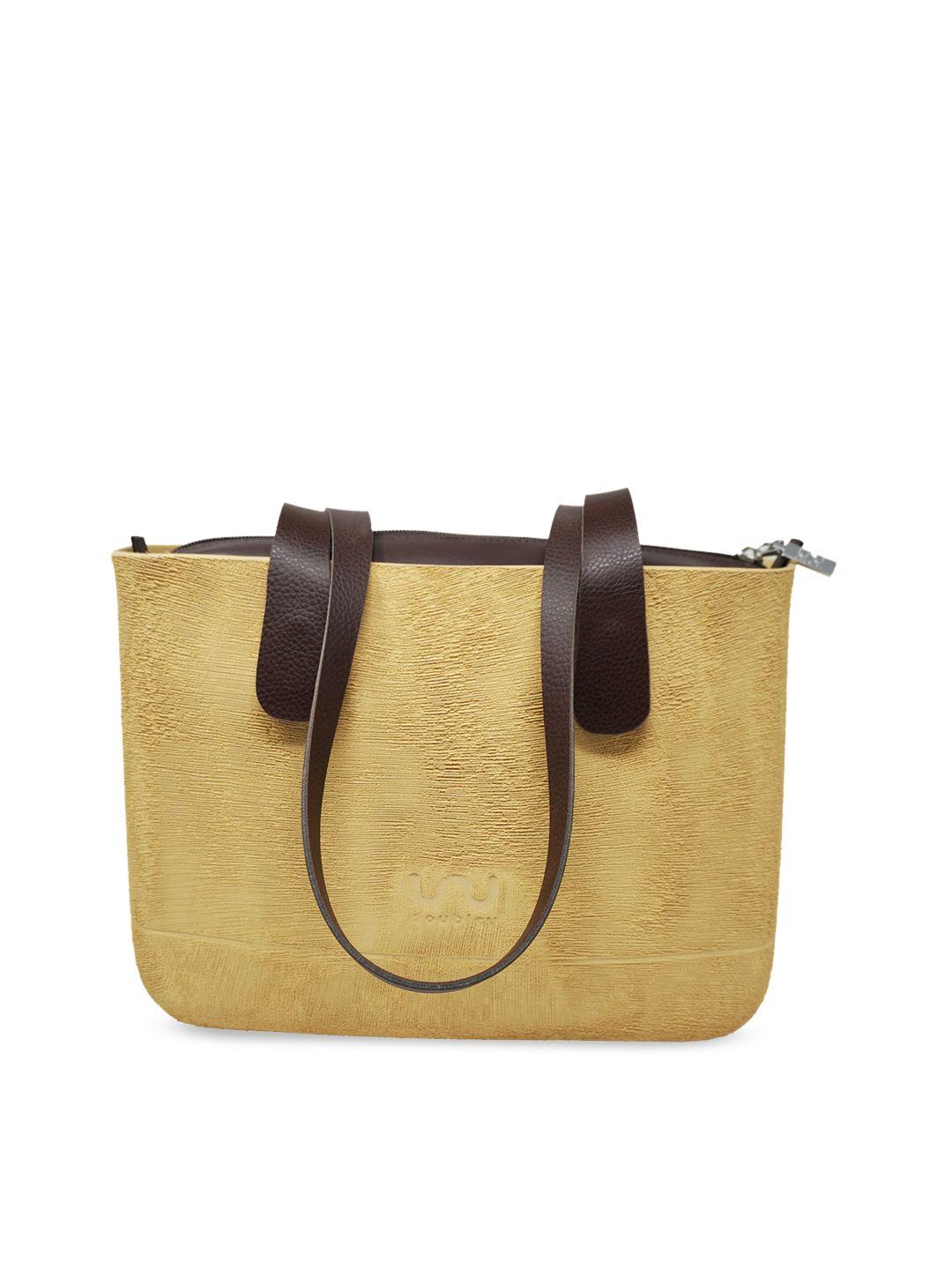 doubleu beige solid shoulder bag