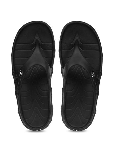 doubleu men's black flip flops