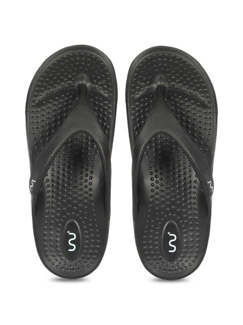 doubleu men's black flip flops