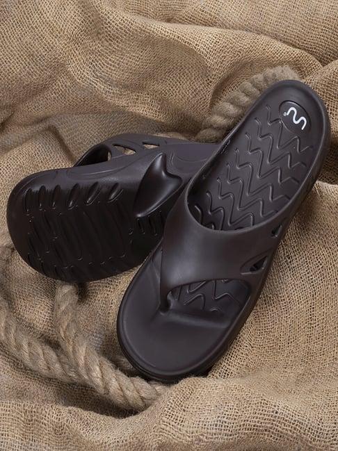 doubleu men's brown flip flops