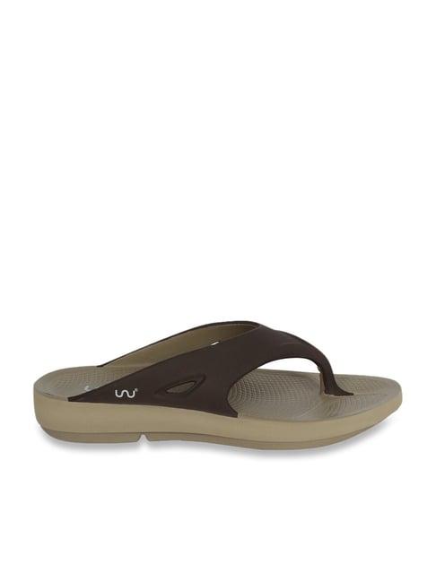 doubleu men's brown flip flops