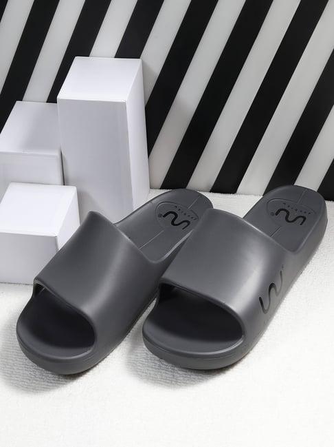 doubleu men's charcoal slides