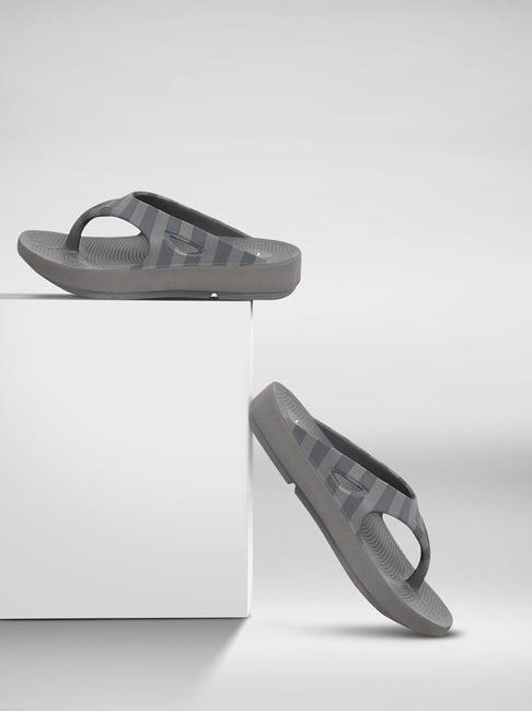 doubleu men's grey flip flops