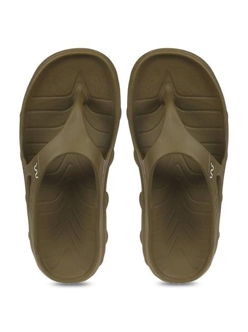 doubleu men's olive flip flops