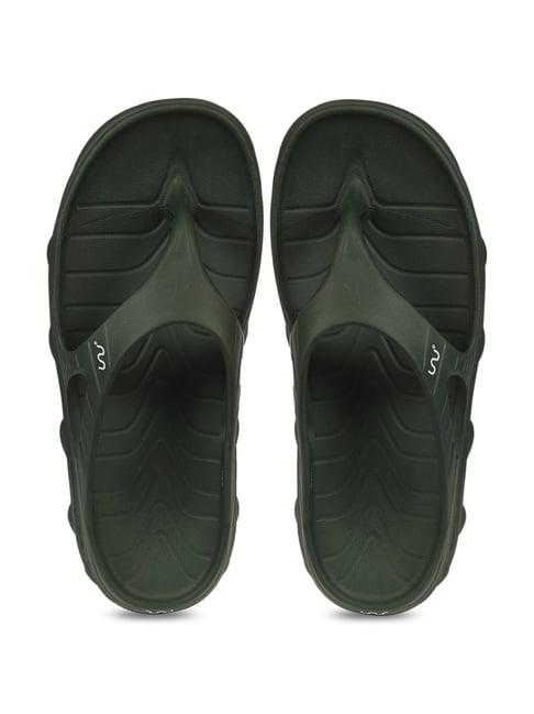 doubleu men's olive flip flops