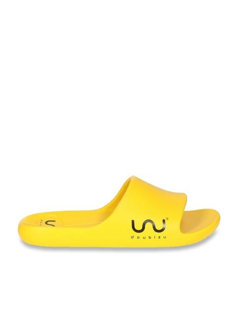 doubleu men's yellow slides