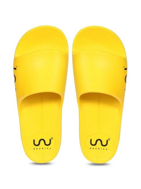 doubleu men's yellow slides