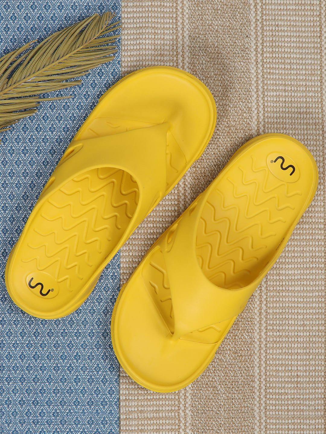 doubleu men textured rubber thong flip-flops