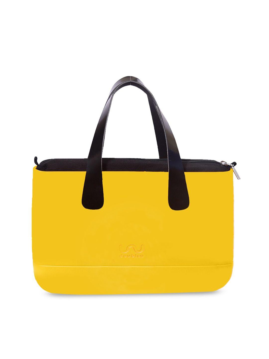 doubleu mustard yellow solid handheld bag