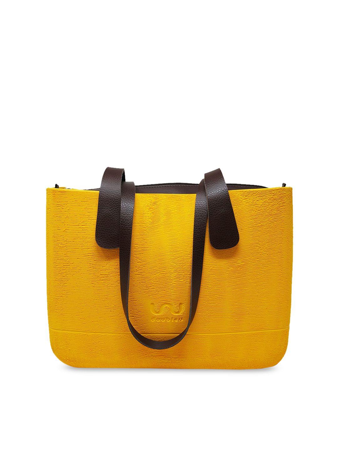 doubleu mustard yellow solid shoulder bag