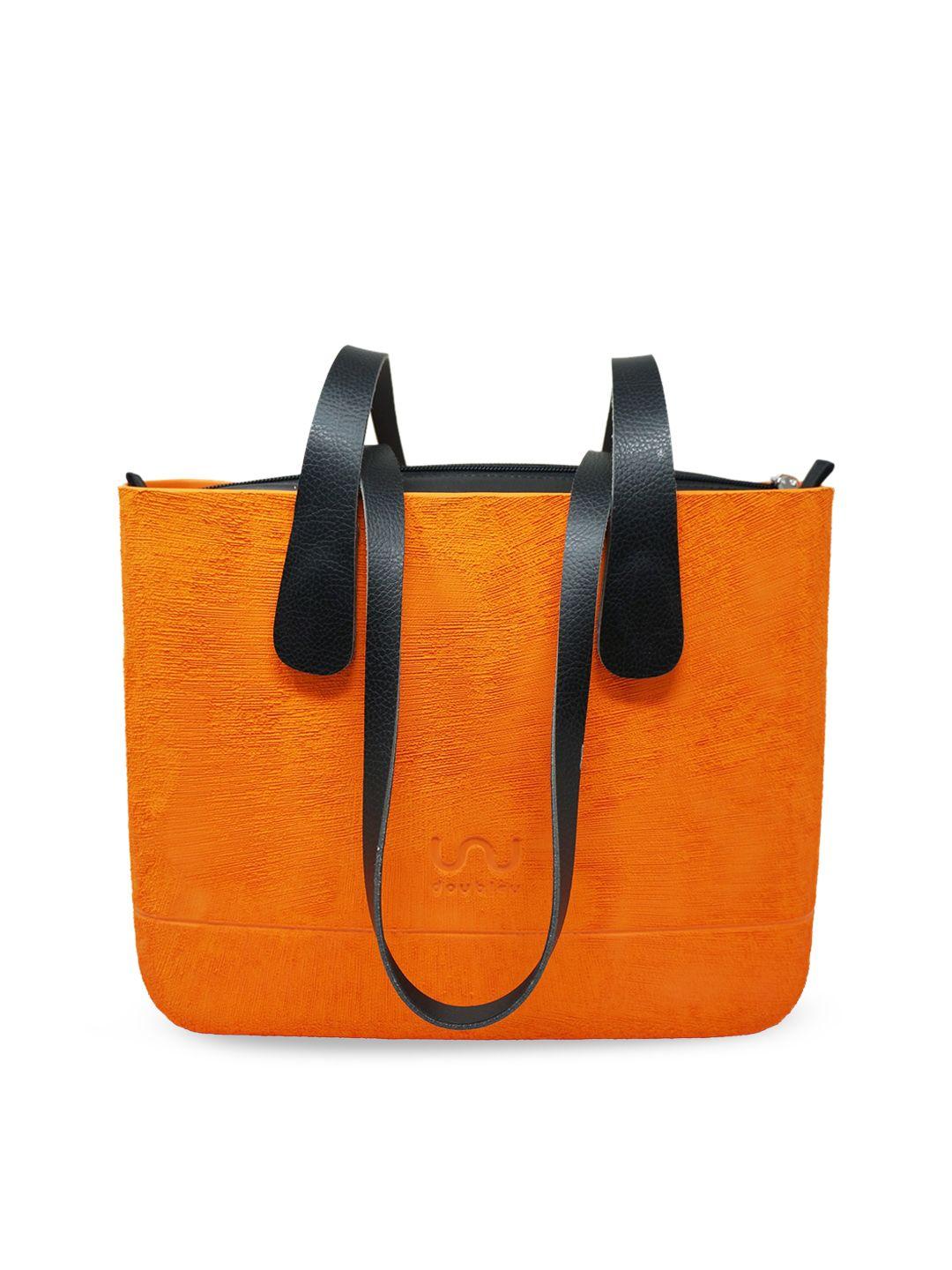 doubleu orange solid shoulder bag