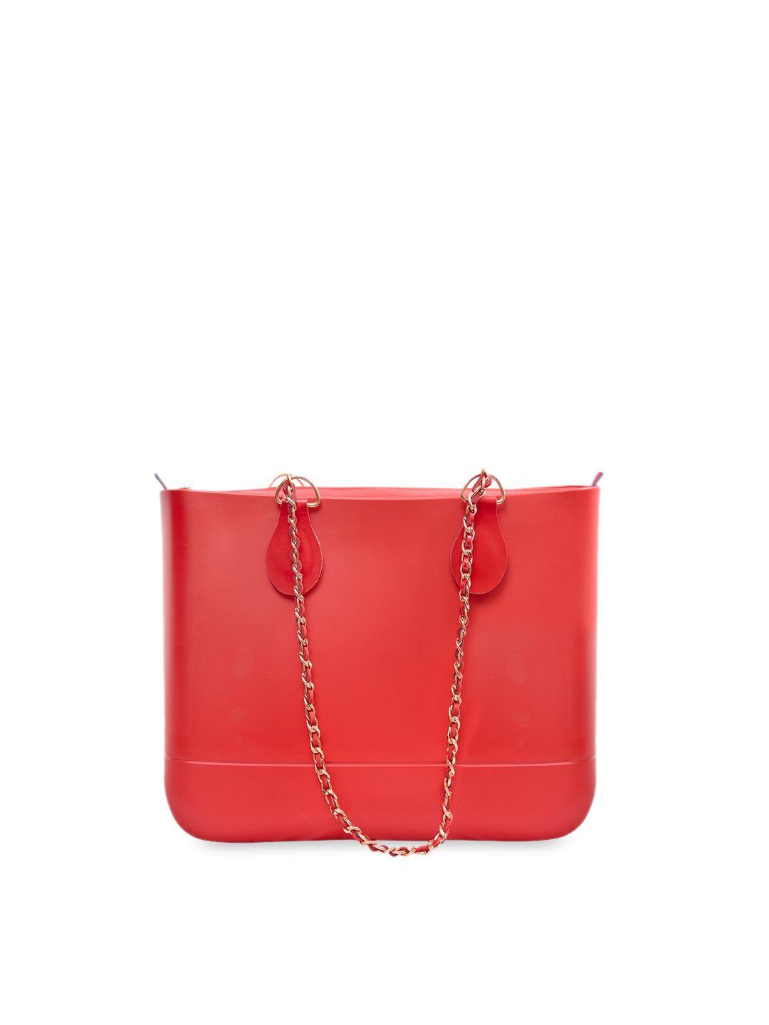 doubleu red solid shoulder bag