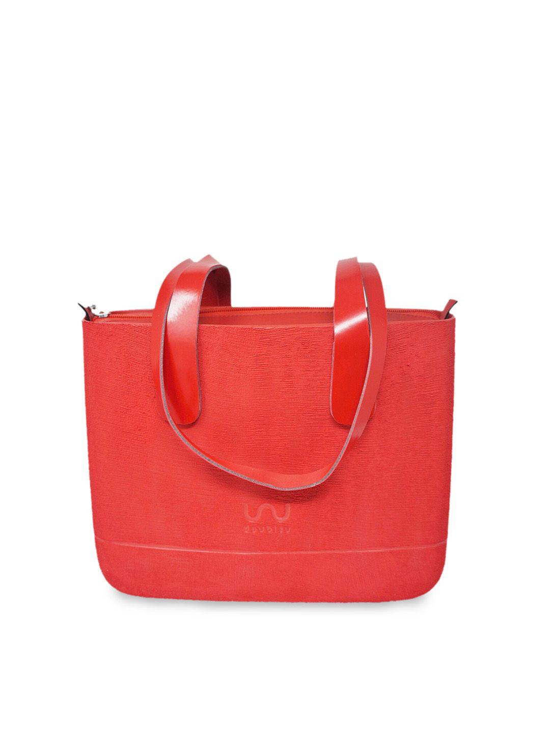 doubleu red solid shoulder bag