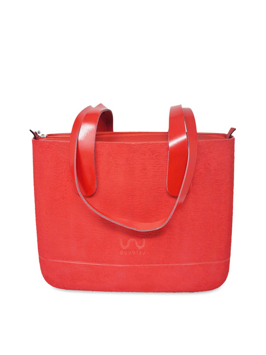 doubleu red solid shoulder bag