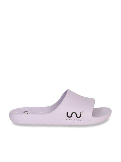 doubleu women's purple slides