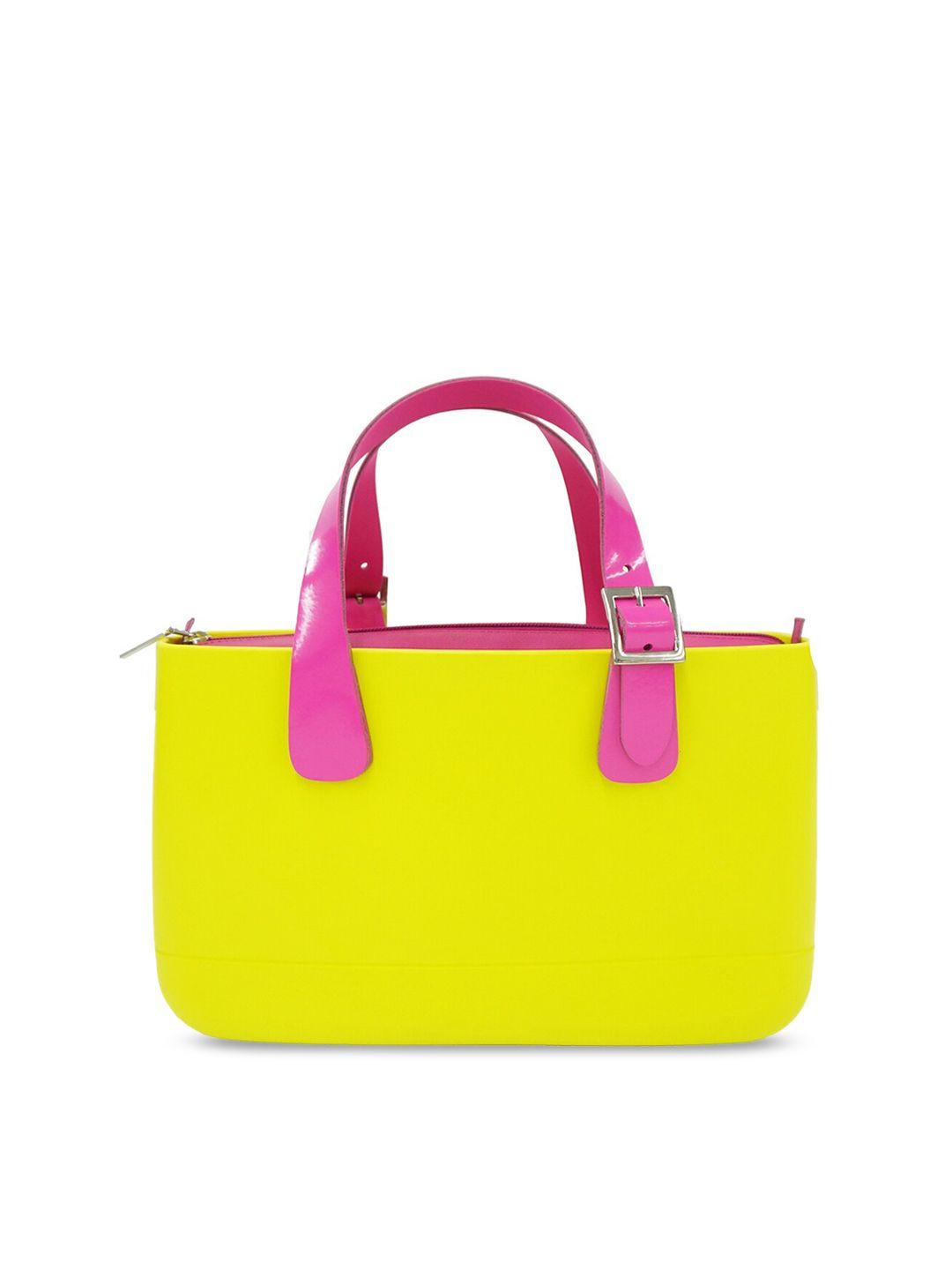 doubleu yellow solid shoulder bag