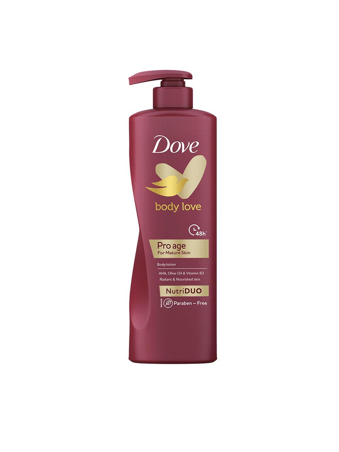 dove body love pro age body lotion for mature skin paraben free 400 ml