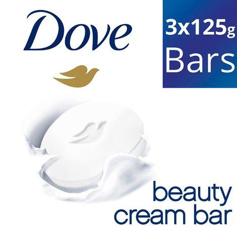 dove cream bathing bar - soft, smooth, glowing skin, 3x125 g