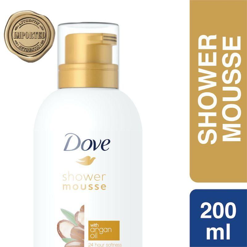 dove creamy shower & shaving mousse with argan oil