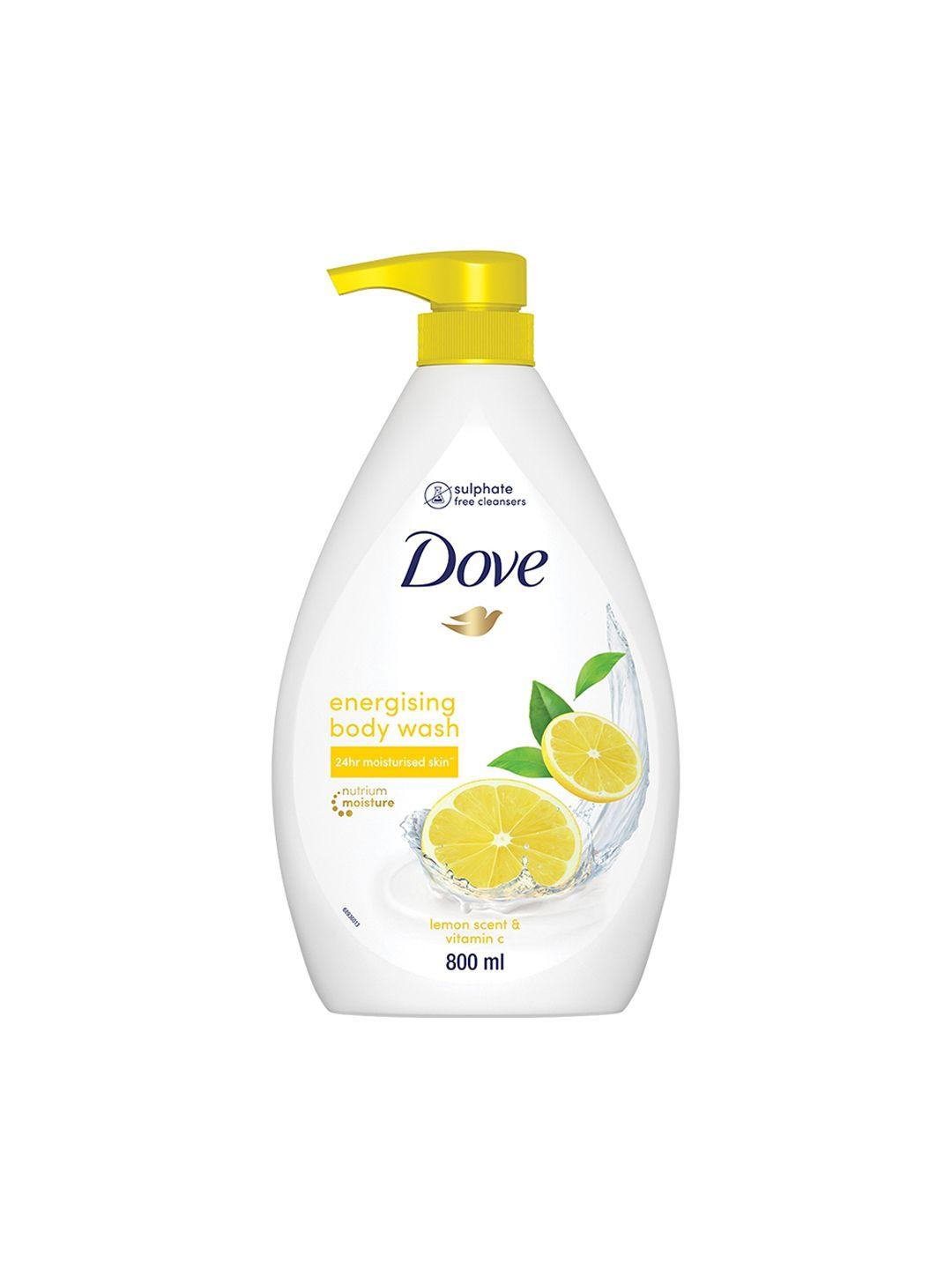 dove energising body wash with lemon scent & vitamin c - 800ml