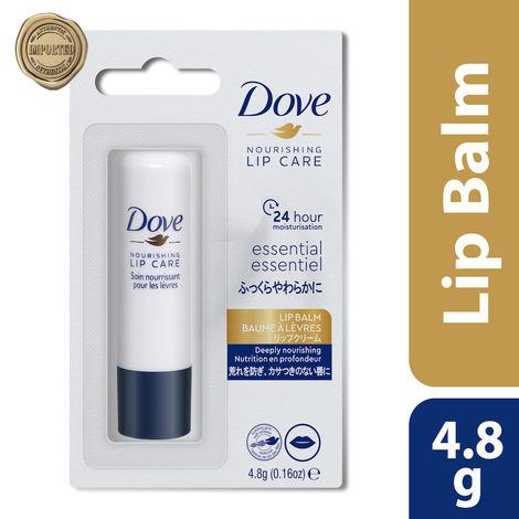 dove essential nourishing lip care | lip balm |24 hours hydration | imported | 4.8gm