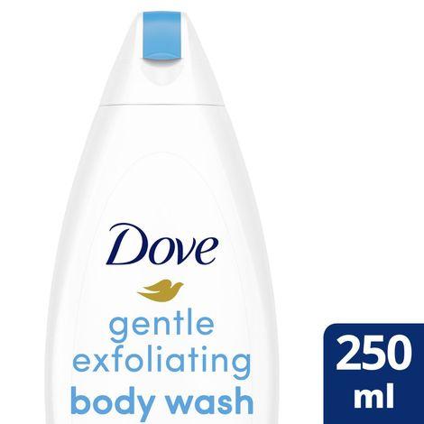 dove gentle exfoliating nourishing body wash, 250 ml