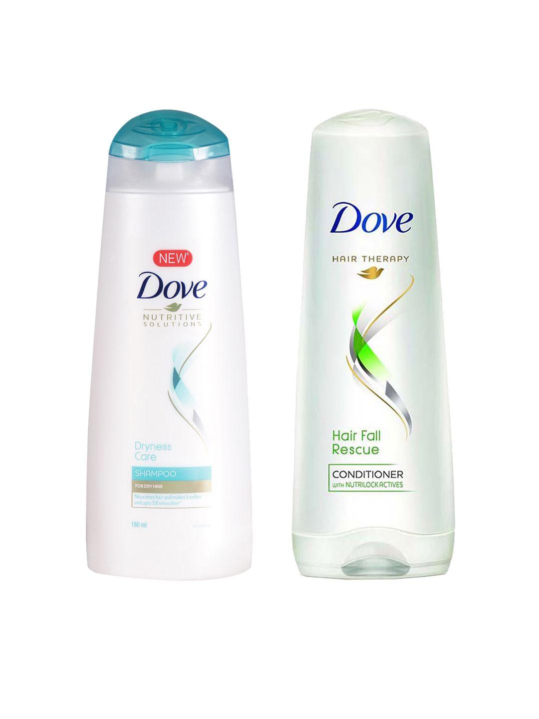 dove hair therapy hair fall rescue conditioner & unisex dryness care shampoo