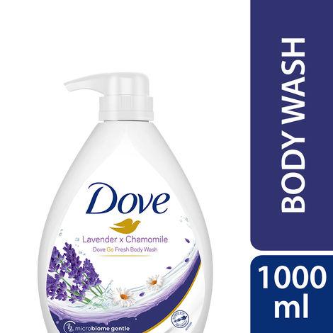 dove lavender & chamomile go fresh body wash with relaxing floral scent, 1l