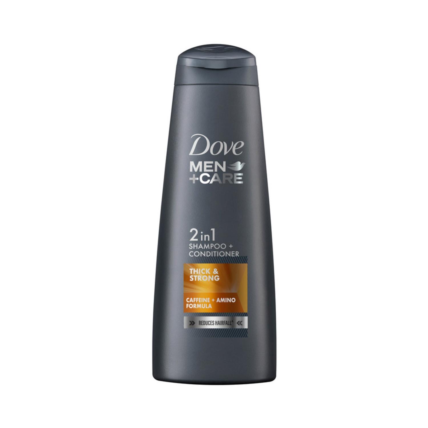 dove men+care thick & strong 2 in 1 shampoo + conditioner (340ml)