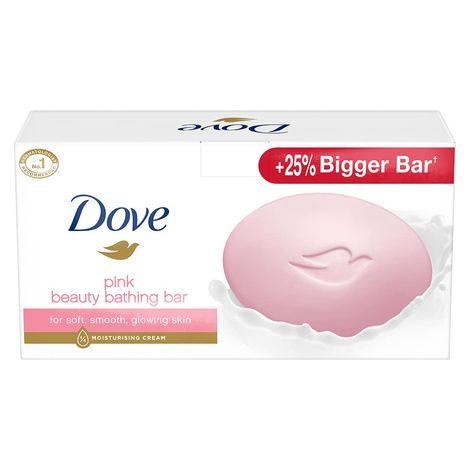 dove pink beauty bar - soft, smooth, glowing skin, 125*5g