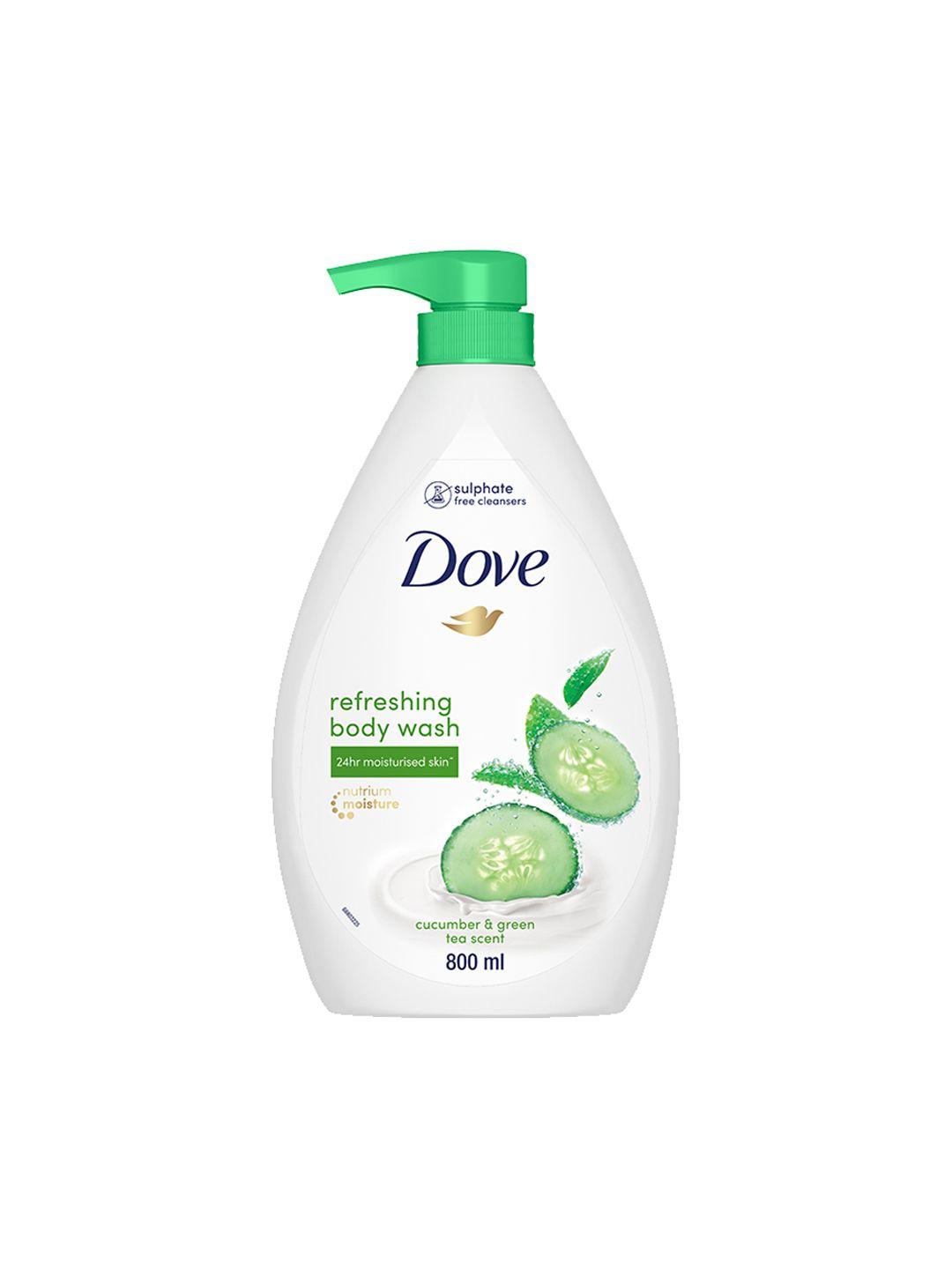 dove refreshing body wash with cucumber & green tea scent - 800ml
