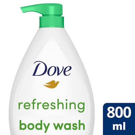 dove refreshing body wash, with cucumber & green tea scent (800 ml)