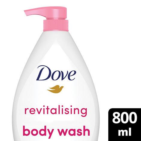 dove revitalizing body wash with scented peach and vitamin c (800 ml)